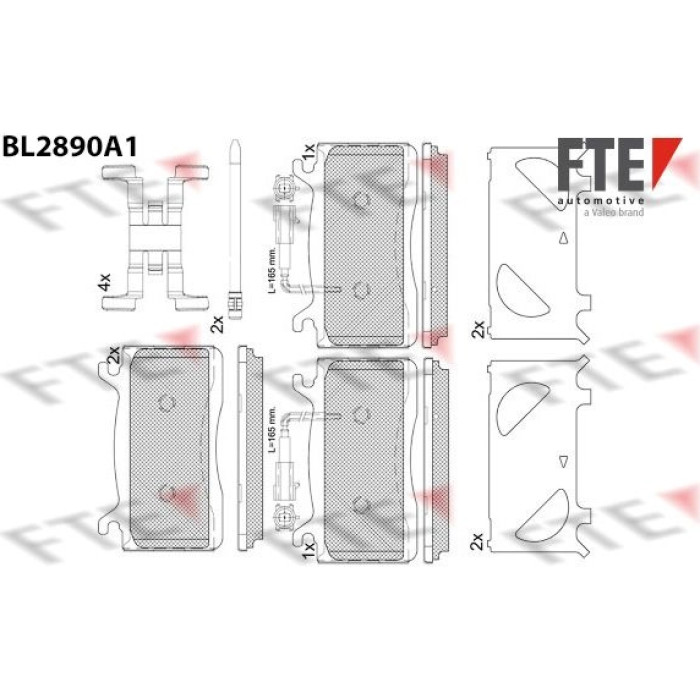 FTE 9011130 Bremsbelagsatz, Scheibenbremse FTE 9011130 Bremsbelagsatz, Scheibenbremse