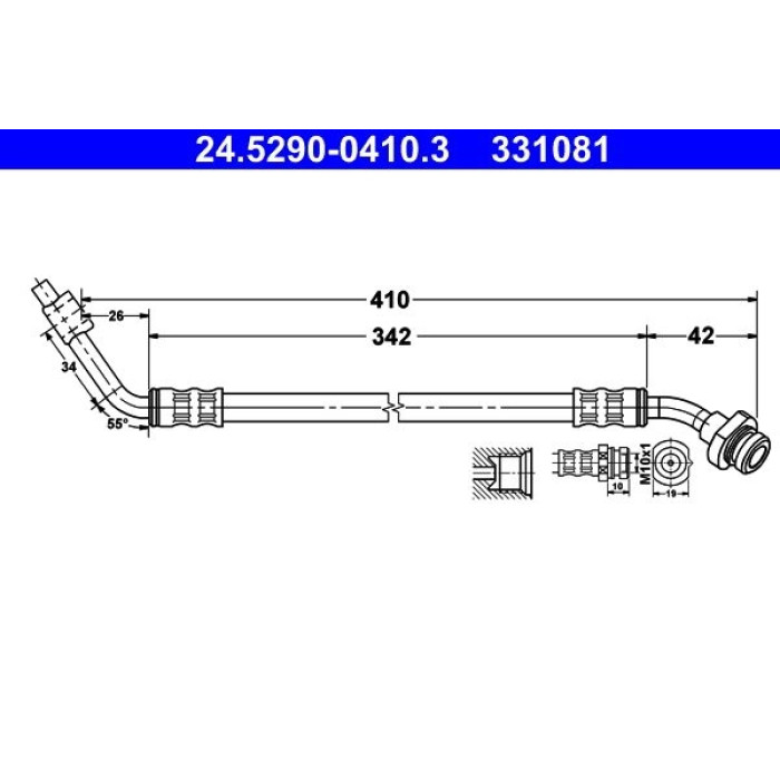 ATE 24.5290-0410.3 Bremsschlauch ATE 24.5290-0410.3 Bremsschlauch