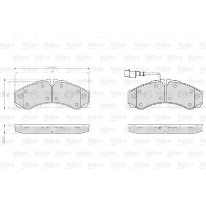 Valeo 873121 Bremsbelagsatz, Scheibenbremse OPTIPACK for LCV Valeo 873121 Bremsbelagsatz, Scheibenbremse OPTIPACK for LCV