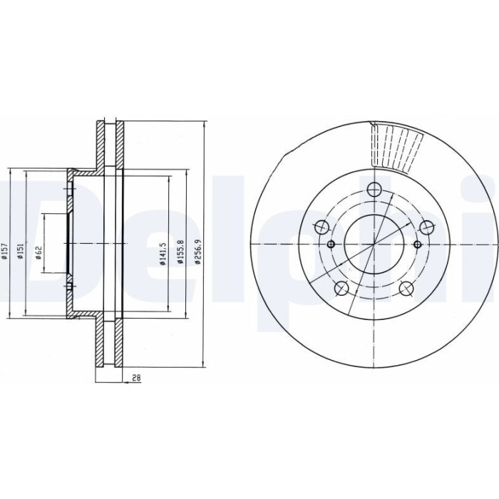 Delphi BG4181 Bremsscheibe Delphi BG4181 Bremsscheibe