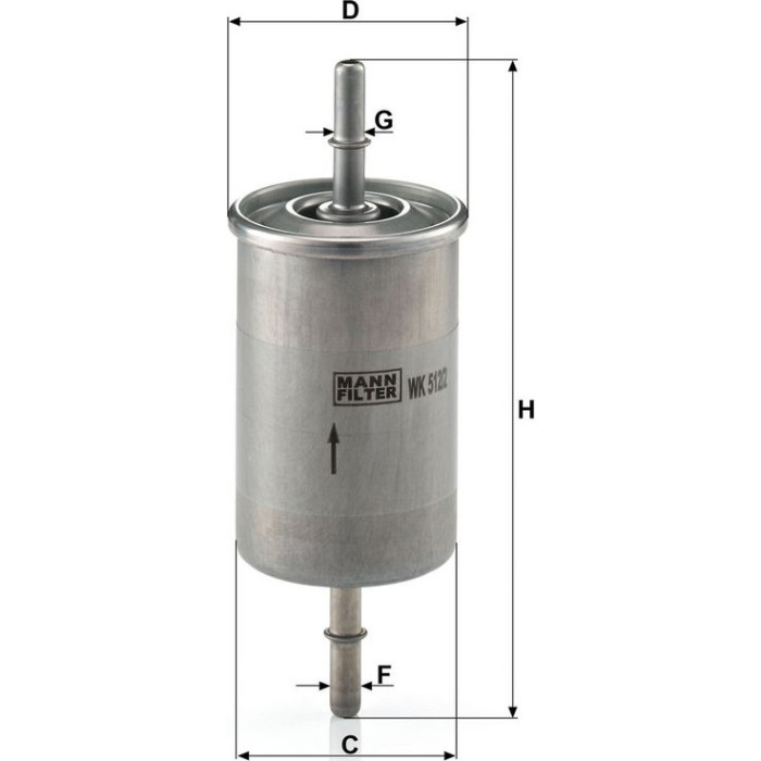 Mann-Filter WK 512/2 Kraftstofffilter Mann-Filter WK 512/2 Kraftstofffilter