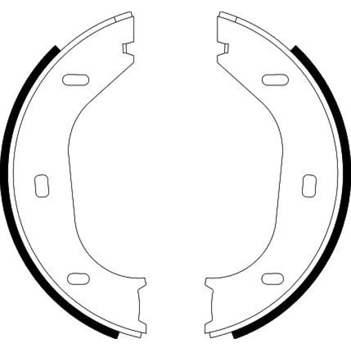 Hella 8DA 355 050-011 Bremsbackensatz, Feststellbremse Hella 8DA 355 050-011 Bremsbackensatz, Feststellbremse