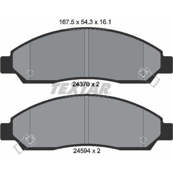 Textar 2437001 Bremsbelagsatz, Scheibenbremse Textar 2437001 Bremsbelagsatz, Scheibenbremse