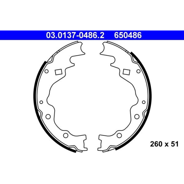 ATE 03.0137-0486.2 Bremsbackensatz