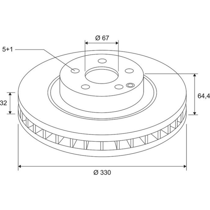 Valeo 672621 Bremsscheibe COATED