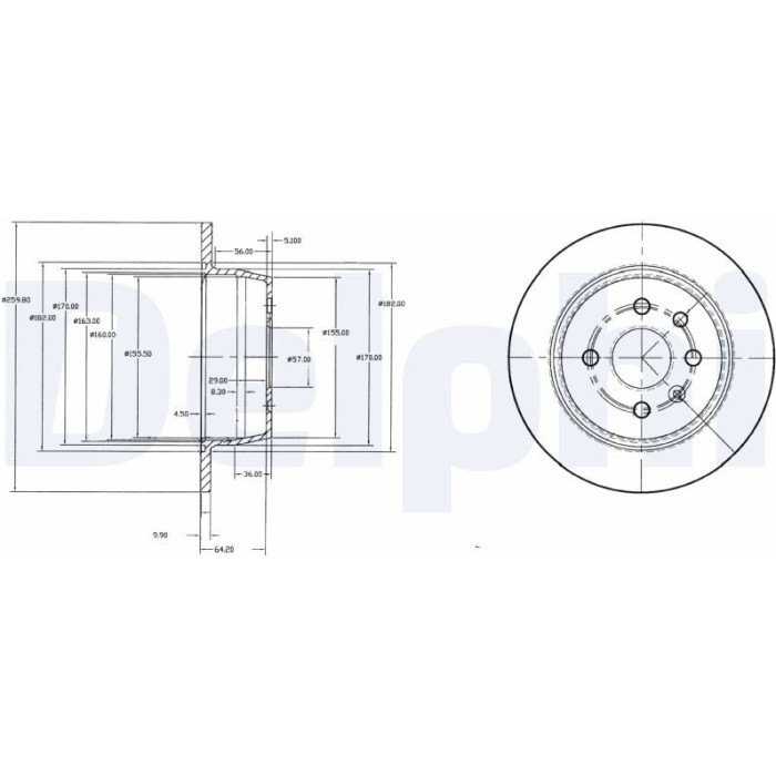 Delphi BG2635 Bremsscheibe Delphi BG2635 Bremsscheibe
