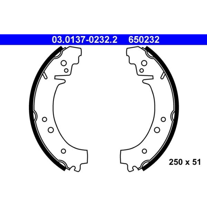 ATE 03.0137-0232.2 Bremsbackensatz ATE 03.0137-0232.2 Bremsbackensatz