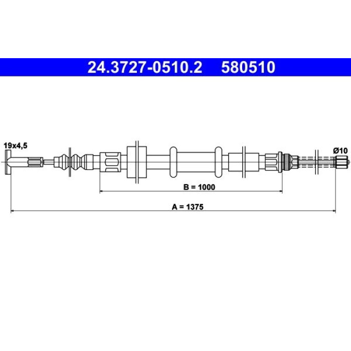 ATE 24.3727-0510.2 Seilzug, Feststellbremse