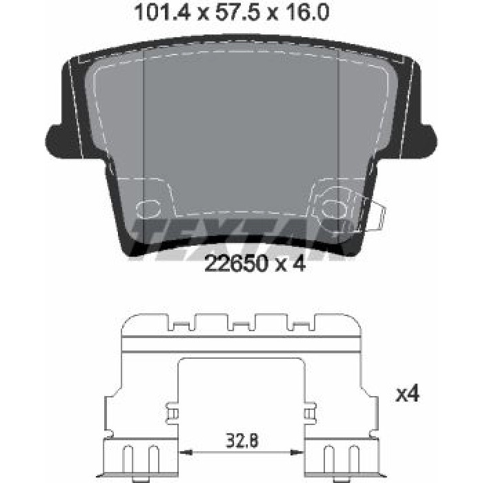 Textar 2265001 Bremsbelagsatz, Scheibenbremse Q+