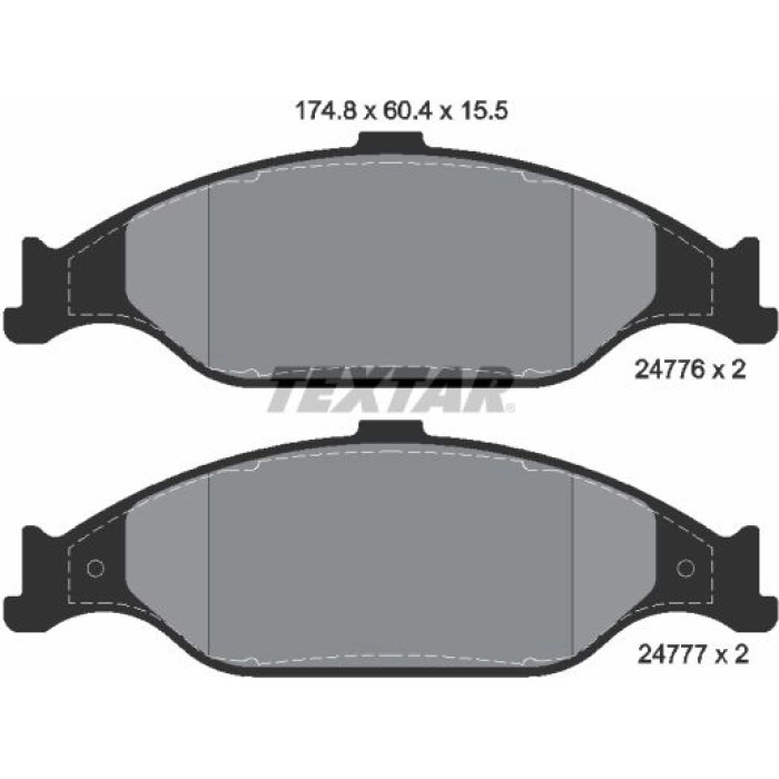 Textar 2477601 Bremsbelagsatz, Scheibenbremse Q+