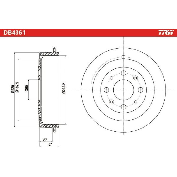 TRW DB4361 Bremstrommel TRW DB4361 Bremstrommel