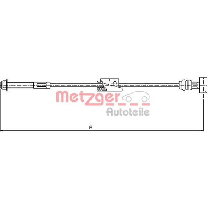 Metzger 11.5452 Seilzug, Feststellbremse Metzger 11.5452 Seilzug, Feststellbremse