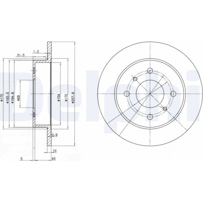 Delphi BG2633 Bremsscheibe Delphi BG2633 Bremsscheibe
