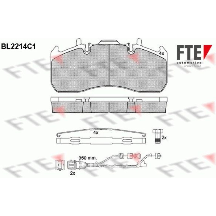FTE 9500074 Bremsbelagsatz, Scheibenbremse FTE 9500074 Bremsbelagsatz, Scheibenbremse