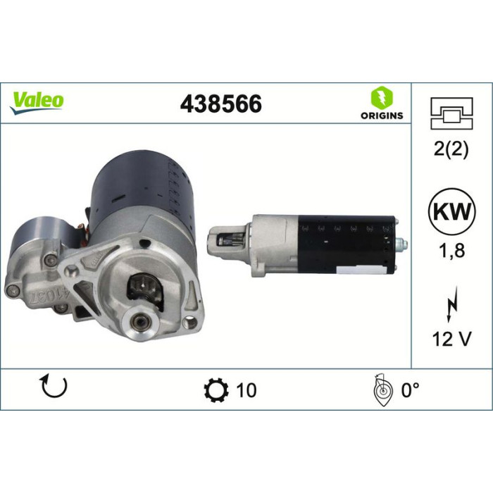 Valeo 438566 Starter ORIGINS - NEW O.E. TECHNOLOGIE Valeo 438566 Starter ORIGINS - NEW O.E. TECHNOLOGIE