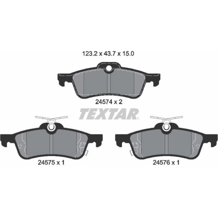 Textar 2457401 Bremsbelagsatz, Scheibenbremse Q+ Textar 2457401 Bremsbelagsatz, Scheibenbremse Q+