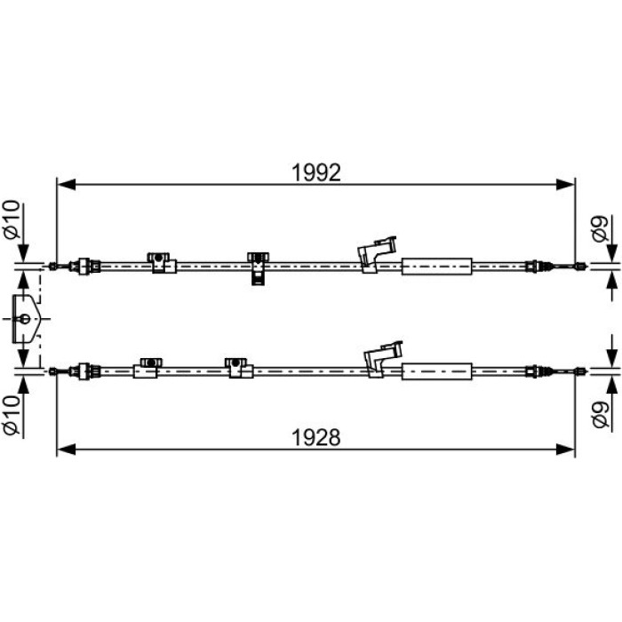 BOSCH 1 987 482 494 Seilzug, Feststellbremse
