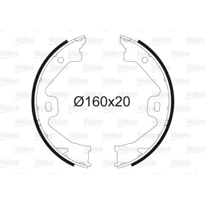 Valeo 564028 Bremsbackensatz, Feststellbremse Valeo 564028 Bremsbackensatz, Feststellbremse