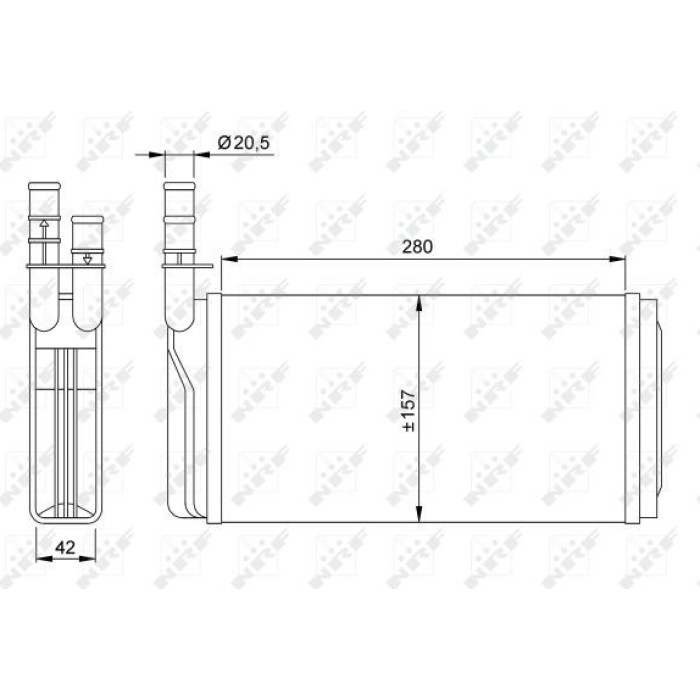 NRF 58931 Wärmetauscher, Innenraumheizung NRF 58931 Wärmetauscher, Innenraumheizung