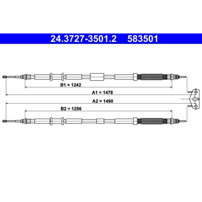 ATE 24.3727-3501.2 Seilzug, Feststellbremse