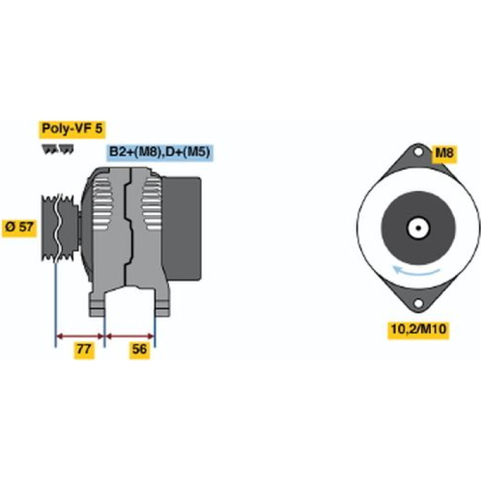 BOSCH 0 124 425 015 Generator BOSCH 0 124 425 015 Generator