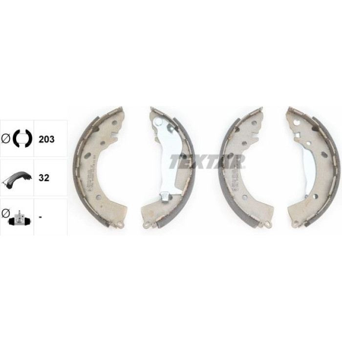 Textar 91072600 Bremsbackensatz Textar 91072600 Bremsbackensatz
