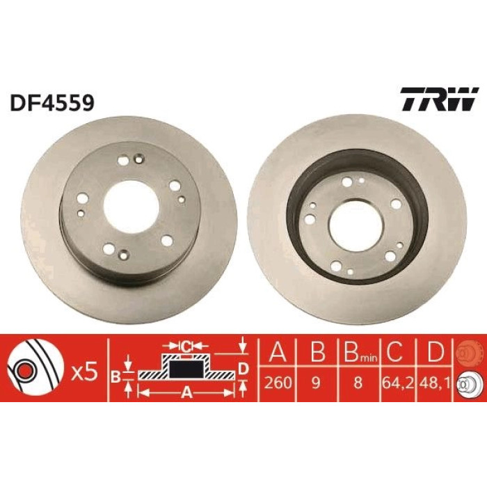 Bremsscheibe DF4559 Bremsscheibe DF4559