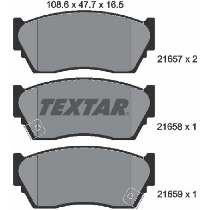 Textar 2165701 Bremsbelagsatz, Scheibenbremse Textar 2165701 Bremsbelagsatz, Scheibenbremse