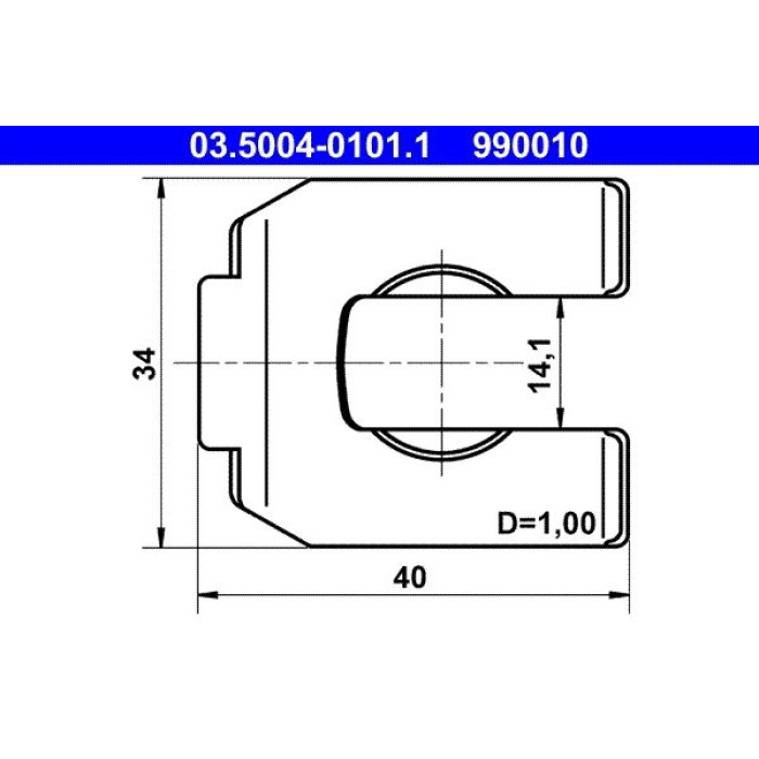 ATE 03.5004-0101.1 Halter, Bremsschlauch ATE 03.5004-0101.1 Halter, Bremsschlauch