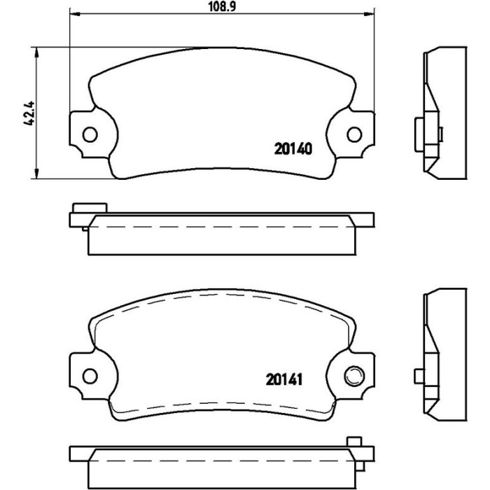 Brembo P 68 004 Bremsbelagsatz, Scheibenbremse PRIME LINE