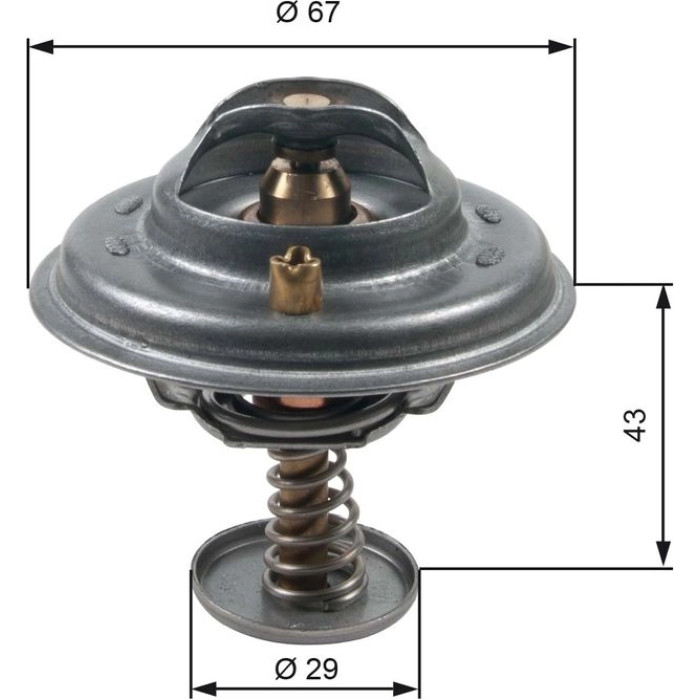 Gates TH27680G1 Thermostat, Kühlmittel Gates TH27680G1 Thermostat, Kühlmittel