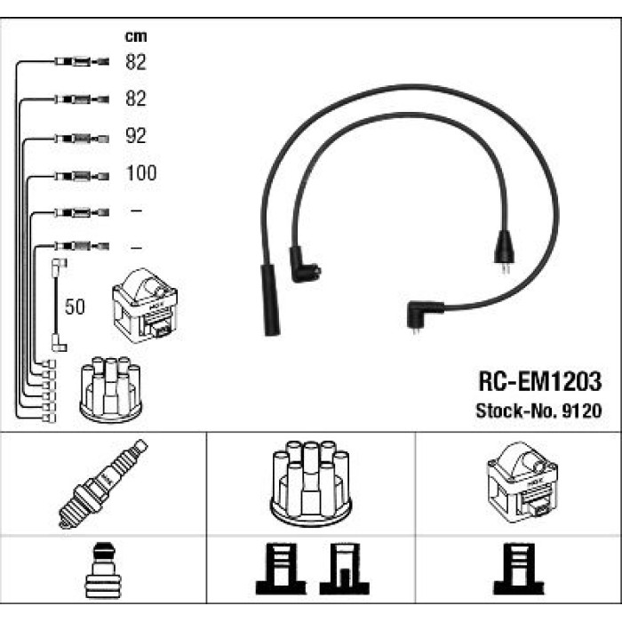 NGK 9120 Zündleitungssatz NGK 9120 Zündleitungssatz