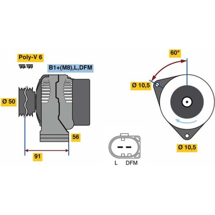 BOSCH 0 124 625 032 Generator BOSCH 0 124 625 032 Generator