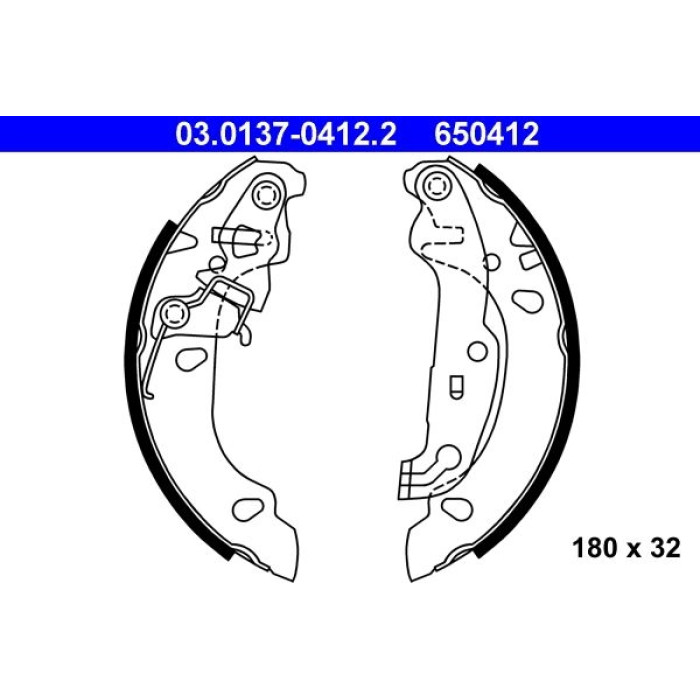 ATE 03.0137-0412.2 Bremsbackensatz