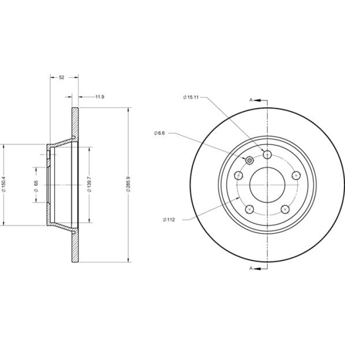 Metzger 6110574 Bremsscheibe