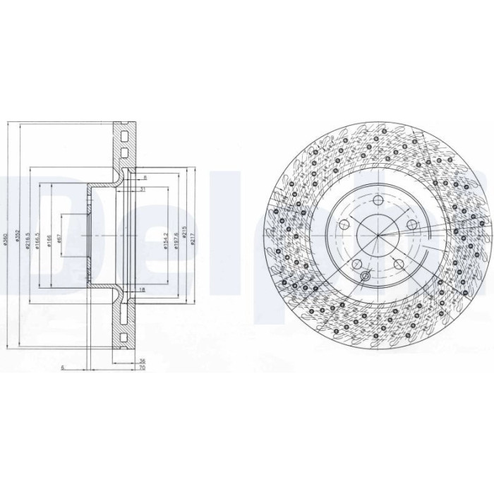 Delphi BG9879 Bremsscheibe Delphi BG9879 Bremsscheibe