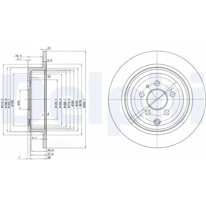 Delphi BG3049 Bremsscheibe Delphi BG3049 Bremsscheibe