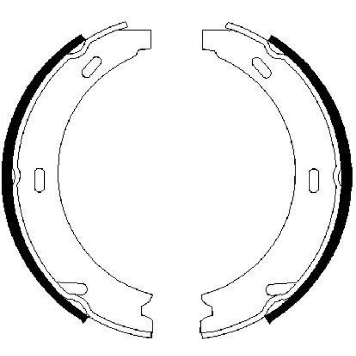 BOSCH 0 986 487 344 Bremsbackensatz, Feststellbremse BOSCH 0 986 487 344 Bremsbackensatz, Feststellbremse