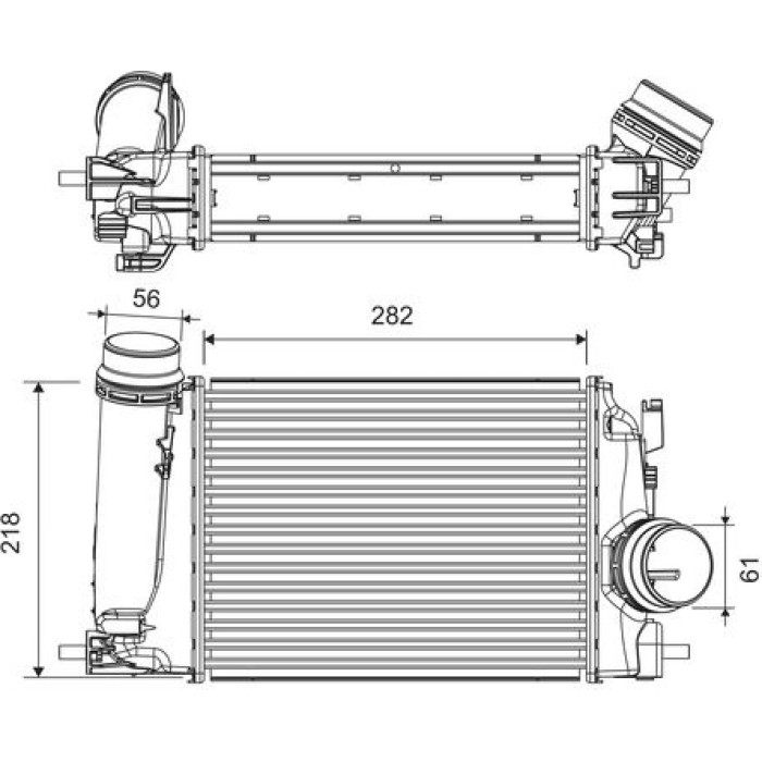 Ladeluftkühler 818293 Ladeluftkühler 818293