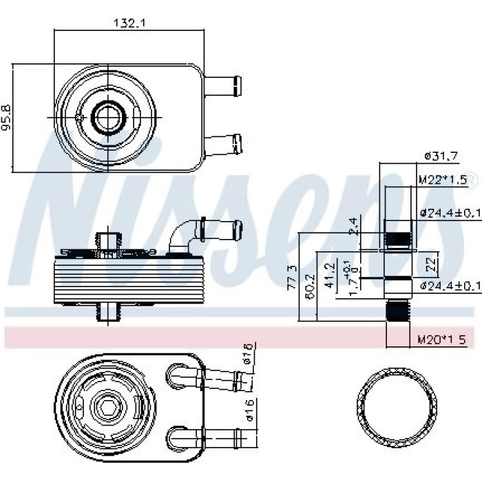 Nissens 91111 Ölkühler, Motoröl FIRST FIT Nissens 91111 Ölkühler, Motoröl FIRST FIT