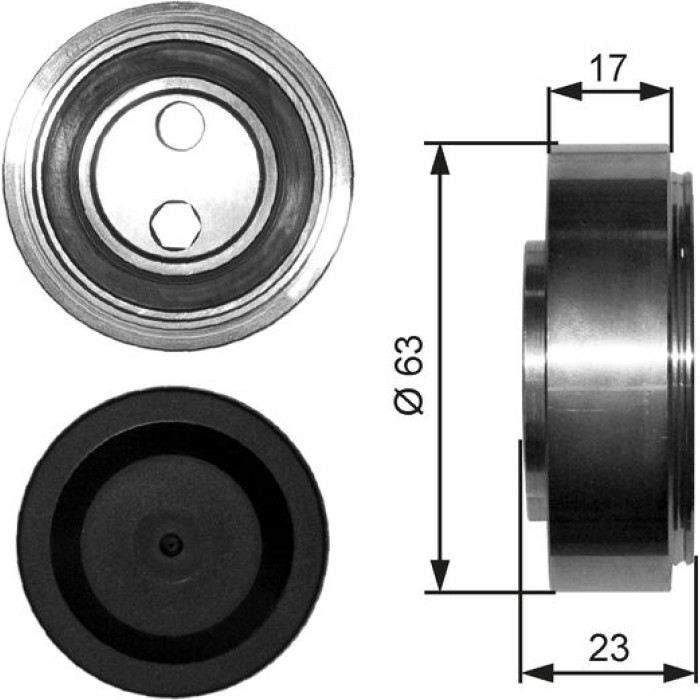Gates T38228 Spannrolle, Keilrippenriemen DriveAlign™