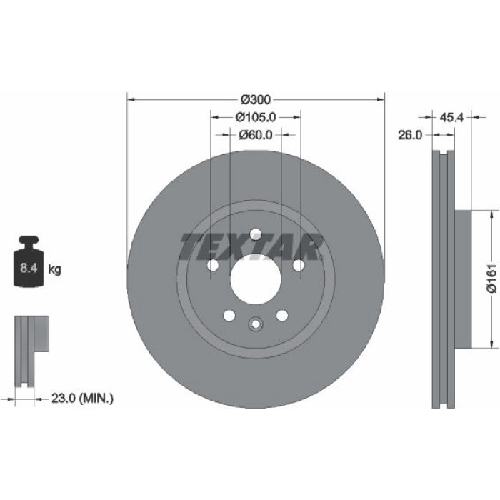 Textar 92277203 Bremsscheibe PRO Textar 92277203 Bremsscheibe PRO