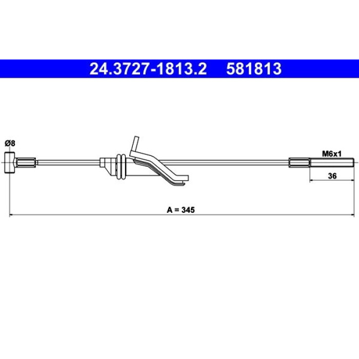 ATE 24.3727-1813.2 Seilzug, Feststellbremse