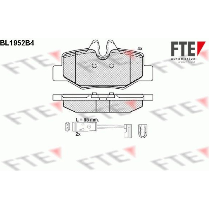 FTE 9010539 Bremsbelagsatz, Scheibenbremse FTE 9010539 Bremsbelagsatz, Scheibenbremse
