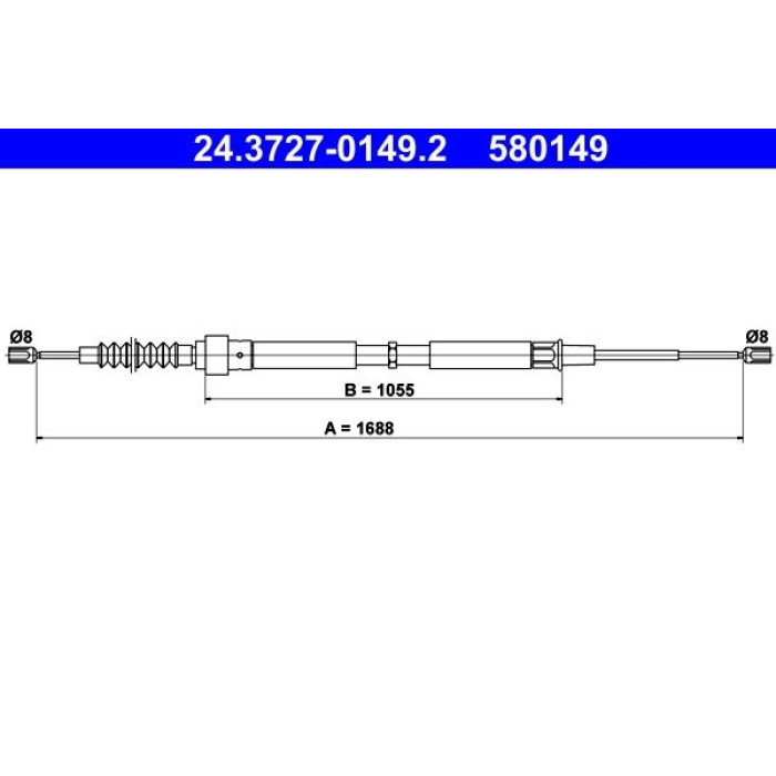 ATE 24.3727-0149.2 Seilzug, Feststellbremse ATE 24.3727-0149.2 Seilzug, Feststellbremse