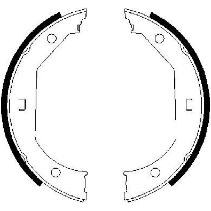 BOSCH 0 986 487 607 Bremsbackensatz, Feststellbremse