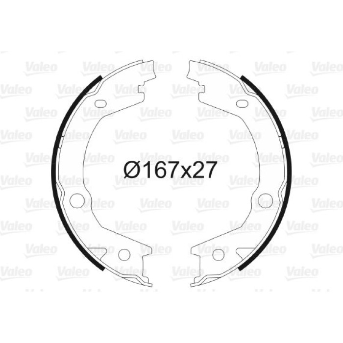 Valeo 564162 Bremsbackensatz, Feststellbremse Valeo 564162 Bremsbackensatz, Feststellbremse