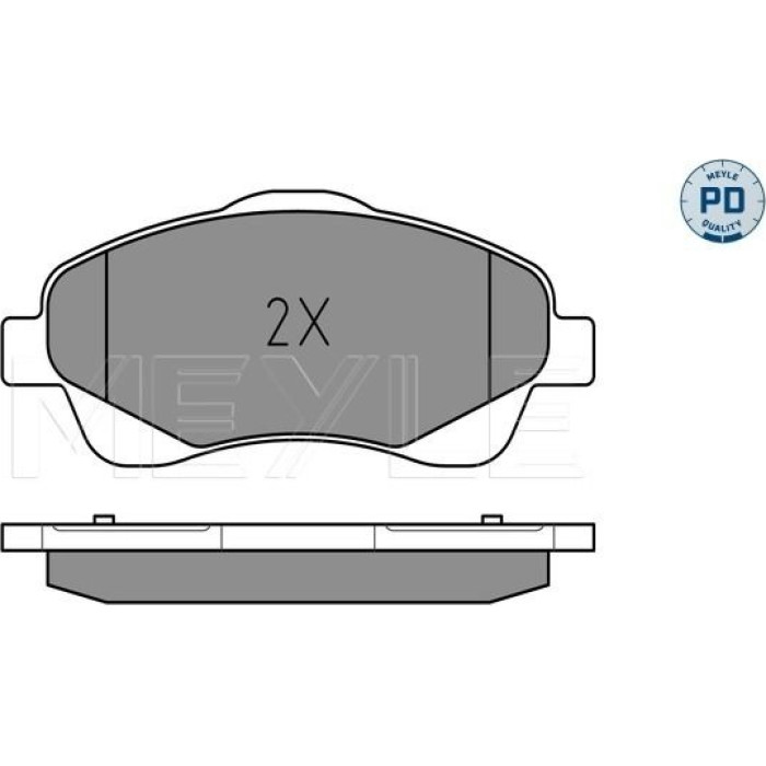 Meyle 025 237 6819/PD Bremsbelagsatz, Scheibenbremse MEYLE-PD: Advanced performance and design