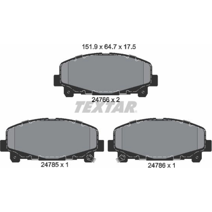 Textar 2476601 Bremsbelagsatz, Scheibenbremse Q+