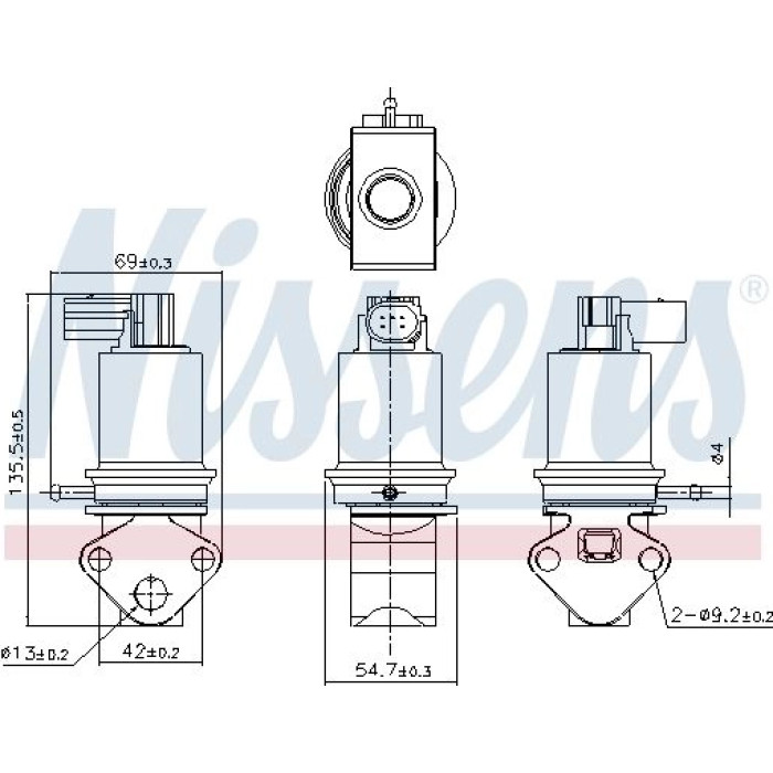 Nissens 98179 AGR-Ventil FIRST FIT Nissens 98179 AGR-Ventil FIRST FIT